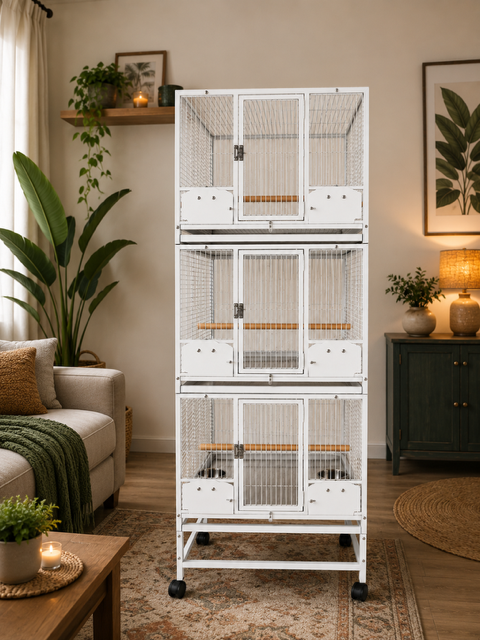 4C52D347-9946-4687-95A9-90F100265DC2 Parrotstore.be logo met een hyacintara en een witte kaketoe